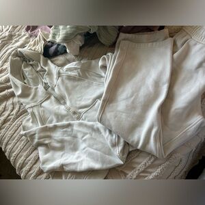 cream lulu inspired sweat set